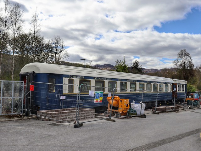 Tom Cruise's Mission Impossible stunt carriage 25640 being converted to a Thai restaurant named The Wee Choo Choo at Pitlochry