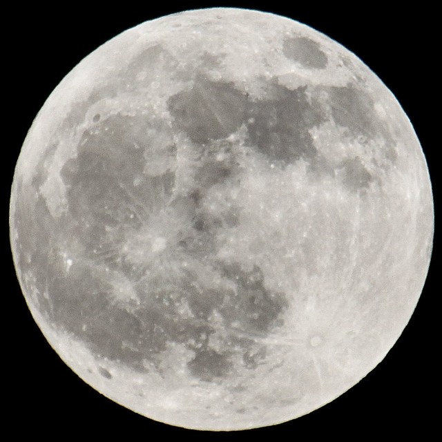 The moon April 23. 21;48 hrs BST. (SE). 100%. 12 degrees altitude.