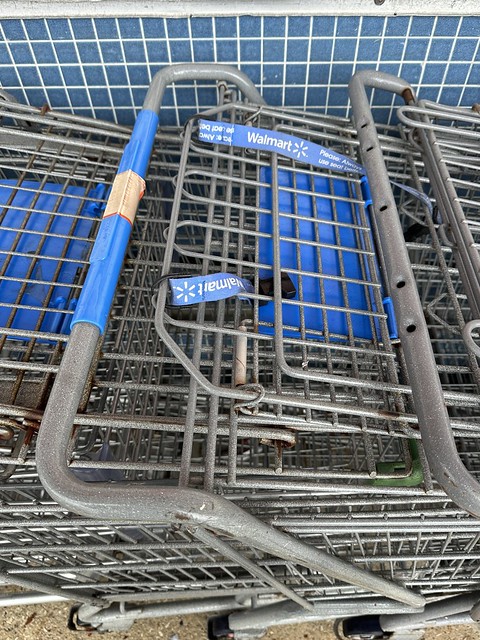 Old Walmart Carts at Sabor Tropical Supermarket Miami
