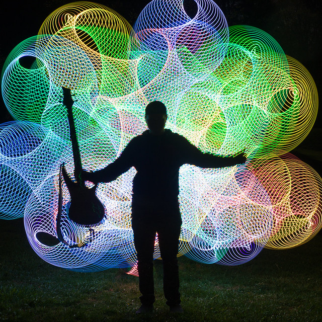 Ethan, a 5 String, & the LED Hula Hoop Spinner