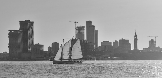 Sailing past the City