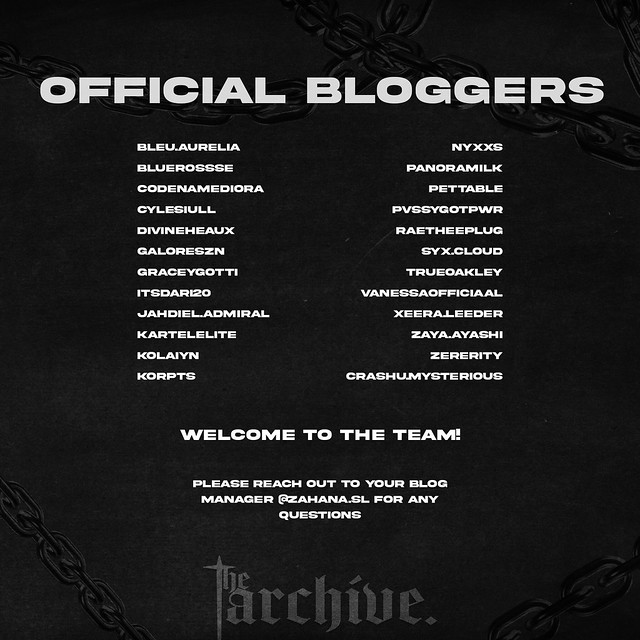 the archive. official blogger list