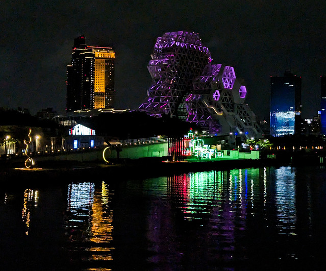 Pier 2 at Night Featuring The Kaohsiung Music Center