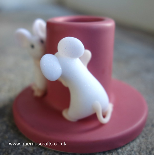 Two Mice with Candlestick Holder