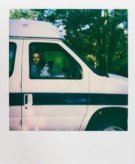 Deborah and Edgar in our Ford Camper Van