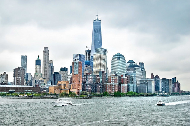 One World Trade Center, dominates Lower Manhattan, New York - 4 May 2016