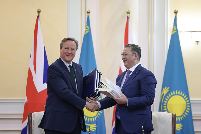 Foreign Secretary David Cameron visits Kazakhstan