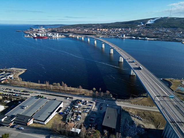 Sundsvall Bridge Sundsvallsbron in Sundsvall Sweden