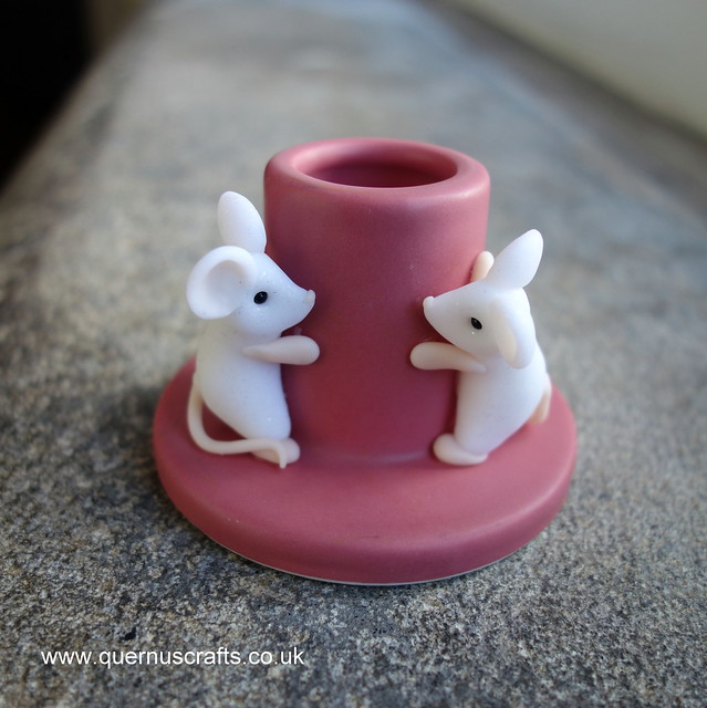 Two Mice with Candlestick Holder