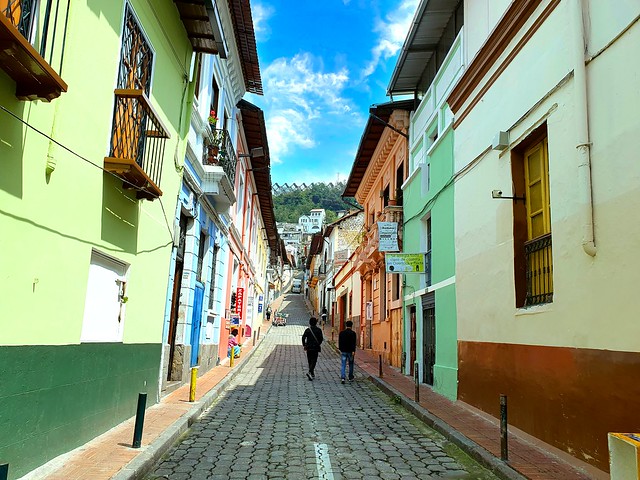 Una calle de Quito colonial