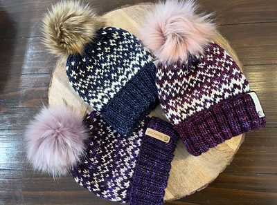 Brenda (@bmallat42) knit this trio of Winter Winds by Jessica Bodner using Malabrigo Mecha.
