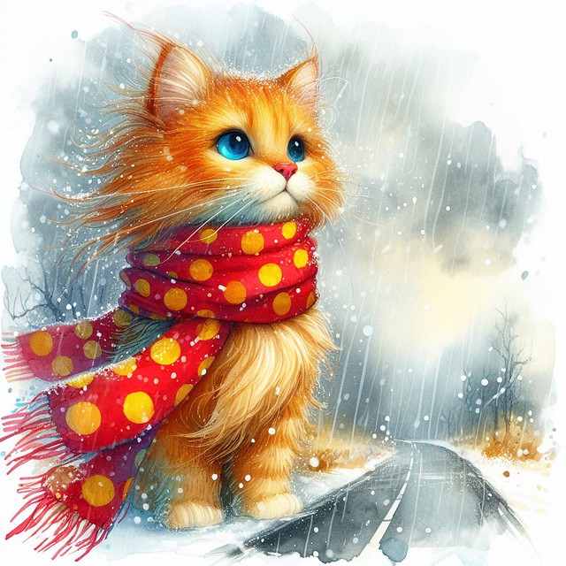 www.fineaiart.art - Whimsical Ginger Kitty - (15)