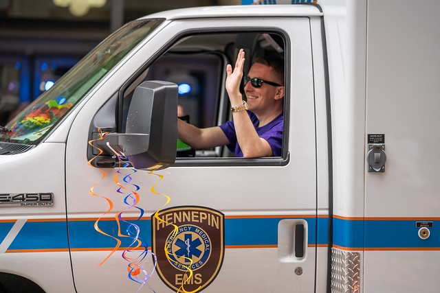 Hennepin EMS in the Twin Cities Pride Parade