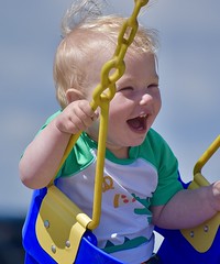 Griffen on the swing