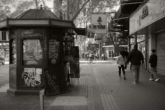 Kiosks of Mendoza (Black & White) - Argentina