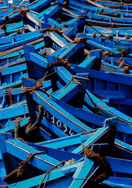 Maroc - Les barques d'Essaouira.
