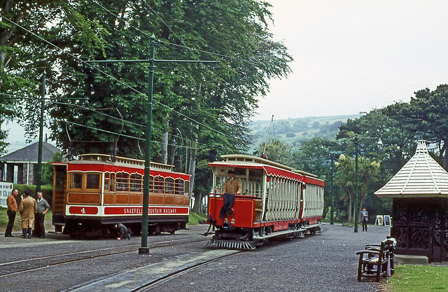 B512 Laxey Station with MER  & Snaefell cars  Jul'71