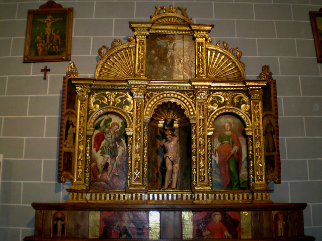retablo capilla interior Iglesia de la Asunción Sallent de Gallego Huesca 08