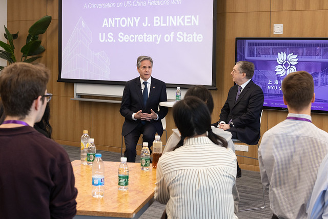 Secretary Blinken Participates in Discussion with NYU Shanghai Students