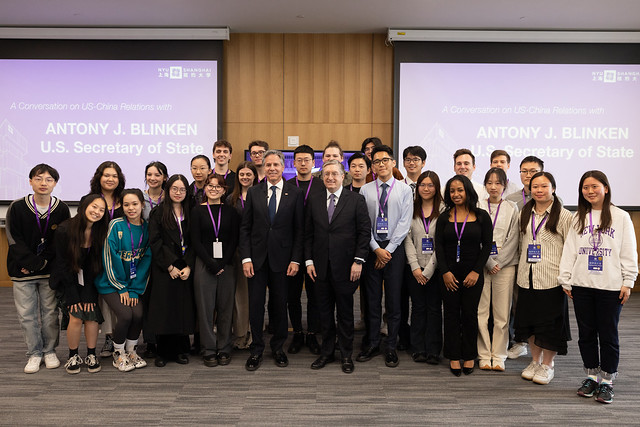 Secretary Blinken Participates in Discussion with NYU Shanghai Students