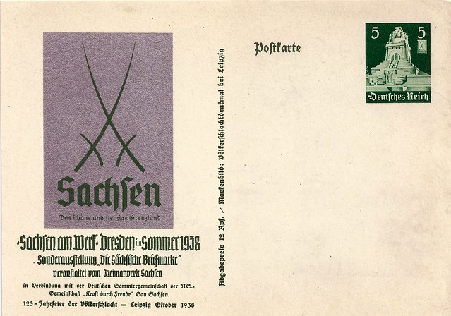 Germany, Postcard, 1938, Saxony at Work,