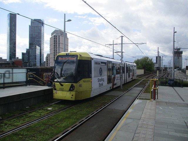 Manchester Metrolink 3102 tram with 