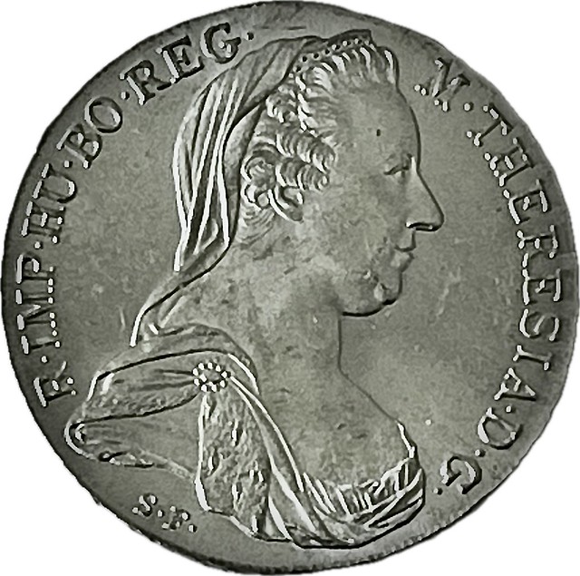 Austrian Empire - 1 Thaler - (Empress Maria Theresia of Habsburg) - M · THERESIA · D · G · R · IMP · HU · BO · REG · - S · F · - Coat of arms - ARCHID · AVST · DUX · BURG · CO · TYR · 1780 · ☓ - (IUSTITIA ET CLEMENTIA) - 1780-2022