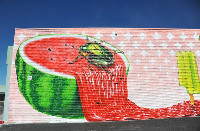 Mural Art Tucson Arizona Sandia Watermelon Beetle