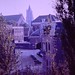 Dia - C. Smits - Vanaf de wal zicht op de Mariaschool en RK klooster 15-06-1980