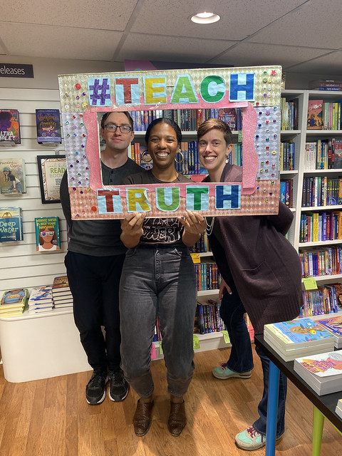 Erin Coppola-Klein, Luke Selover, and Vanessa Williams at East City Bookshop