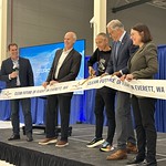 ZeroAvia ribbon cutting Ribbon cutting for ZeroAvia&#039;s new manufacturing and design facility at Paine Field in Snohomish County