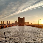 Holland Tunnel Ventilation Tower Looking west at sunset.