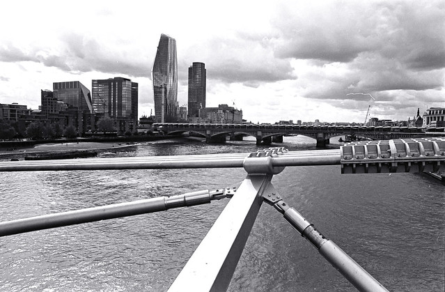 Across the Thames.