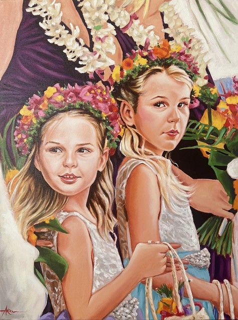 Hawaii Wedding Flower Girls
