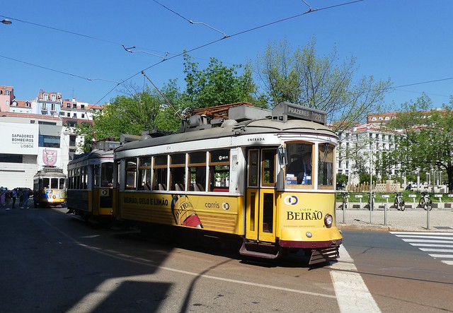 Lisbon tram 574 at the Praca Martim Moniz terminus of route 28E