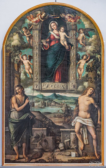 2023/07/30 13h45 Paolo degli Agostini, «Madonna di Loreto con i santi Giovanni Battista e Sebastiano» (vers 1512-1515), Musée de Capodimonte (Naples)