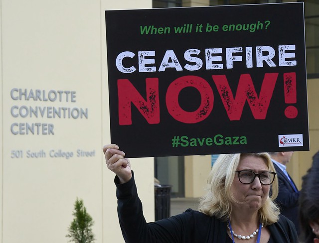 Gaza demonstration at General Conference