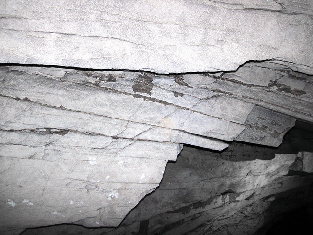 Cross-bedded limestone (Ste. Genevieve Limestone, Middle Mississippian; Main Cave, Mammoth Cave, Kentucky, USA) 3