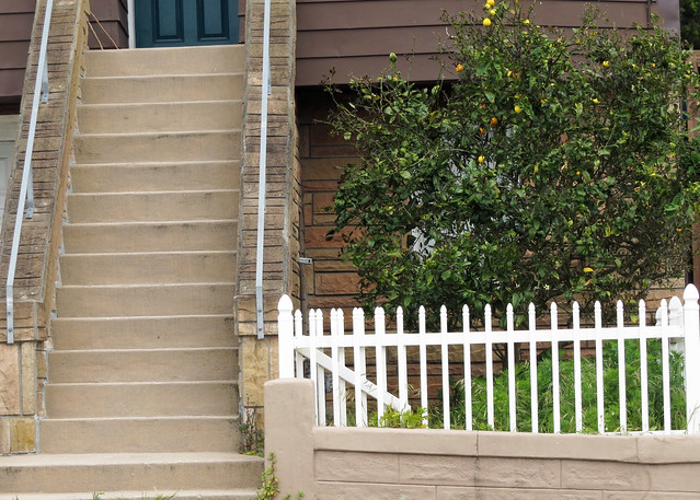 Stairs and white fence San Francisco 20230617-165357