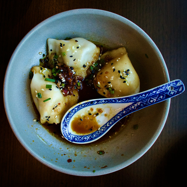 Chicken & Lemongrass Dumplings (4); soy & chilli dressing