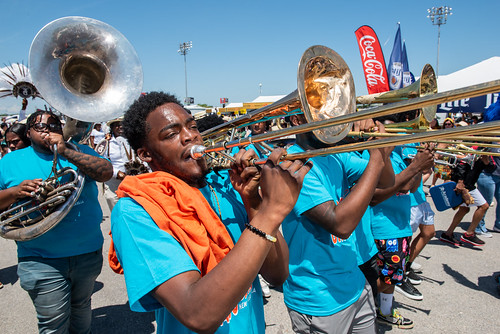 New Groove Brass Band at Jazz Fest - April 25, 2024. Photo by Ryan Hodgson-Rigsbee.