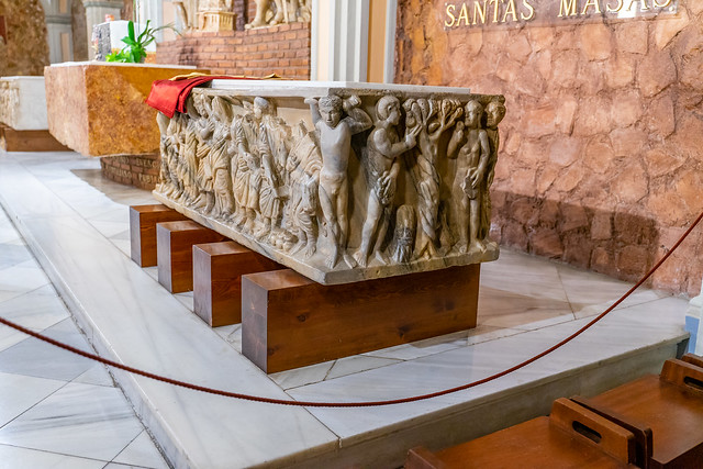 Roman Sarcophagus from Basílica menor de Santa Engracia, Zaragoza, Spain