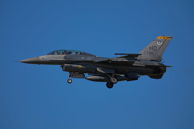 90-0796/HO General Dynamics F-16DM-40-CF Fighting Falcon of USAF 8th FS 'The Black Sheep'/54th FG | LUF 14/Feb/2024