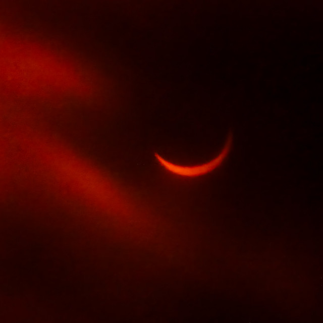 Solar Eclipse behind Clouds, Syracuse, New York  April 8, 2024 (
