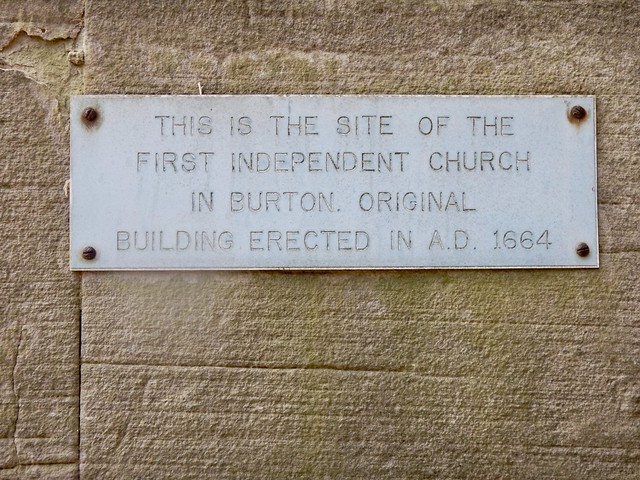 This Is The Site Of The First Independent Church In Burton, 1664