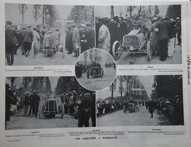 Les arrivées à Bordeaux de Paris-Madrid 1903