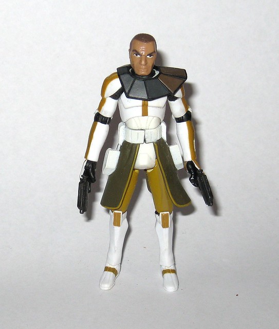 clone commander bly phase I star wars the clone wars cw39 red white cardback basic action figures 2009 hasbro 2d