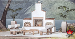 Trompe Loeil - Cintia Patio Fireplace Set for The Fifty April