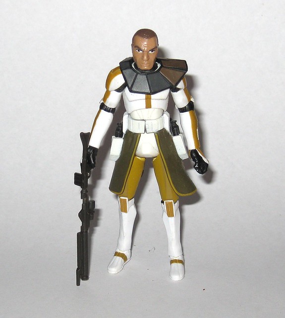 clone commander bly phase I star wars the clone wars cw39 red white cardback basic action figures 2009 hasbro 2e