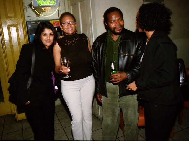 Zimbabwean DJ Wala RIP of The Africa Centre Charming The Ladies at Singers Open Microphone The Spot Maiden Lane Covent Garden London West End September 2001 114w
